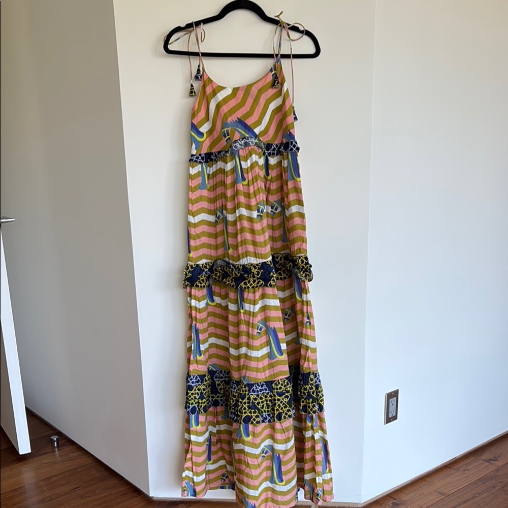 Veranda NWT Multicolor Striped Maxi Dress
